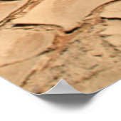 Een gebarsten woestijnvlakte poster (Hoek)