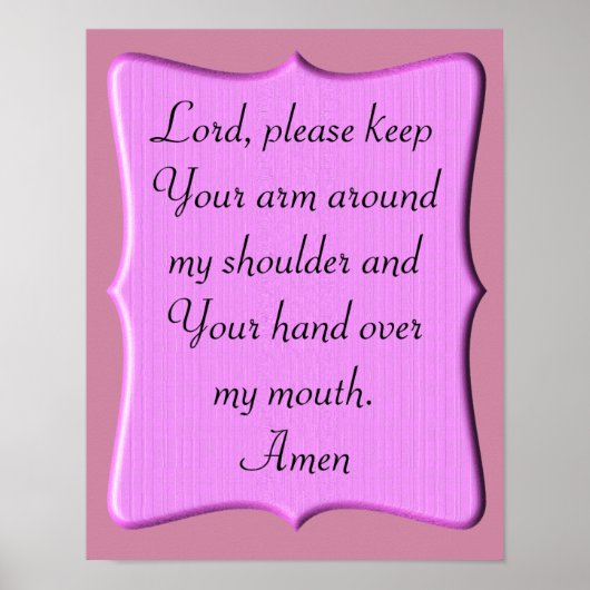 Een gebed - kunstmatig poster (Voorkant)