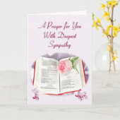 Een gebed met diep medeleven kaart (Gele Bloem)