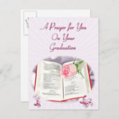 Een gebed om Afstuderen Aankondigingskaart (Voorkant / Achterkant)