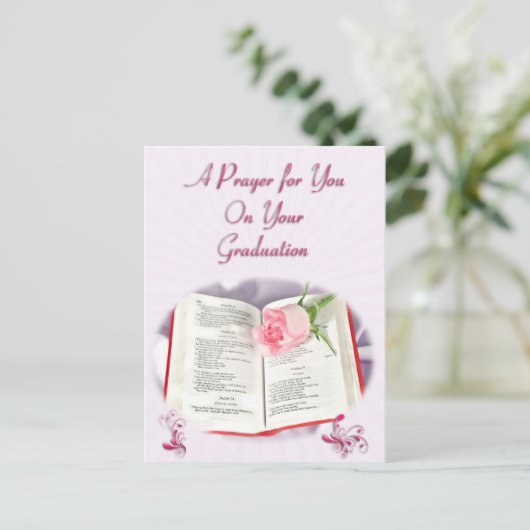 Een gebed om Afstuderen Aankondigingskaart (Staand voorkant)