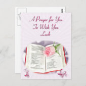 Een gebed om je geluk te wensen briefkaart (Voorkant / Achterkant)