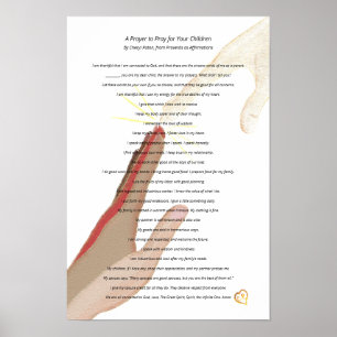 Een gebed om te bidden voor uw kinderen door Chery Poster