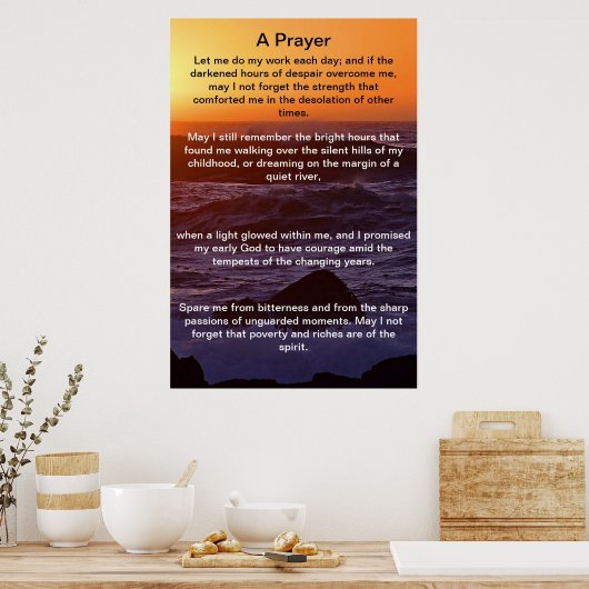 Een gebed op de strand Posters (Keuken)