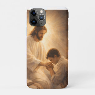 Een gebed op zijn knieën met Jezus Case-Mate iPhone Case