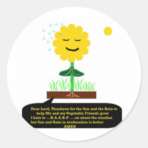 "Een gebed uit een bloem"* Ronde Sticker