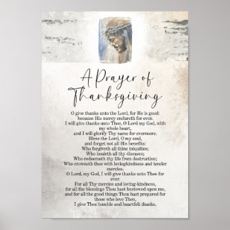 Een Gebed Van Dankzegging Christelijke Kunstprint Poster