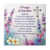 Een gebed van redding, geloof en genade tegeltje (Voorkant)