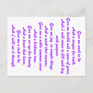 Een gebed vol hoop briefkaart