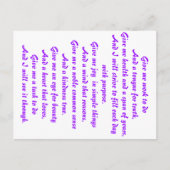 Een gebed vol hoop briefkaart (Voorkant)