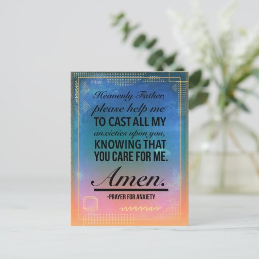 Een gebed voor angst Briefkaart (Staand voorkant)