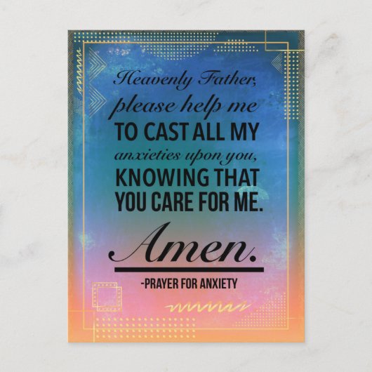 Een gebed voor angst Briefkaart (Voorkant)