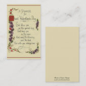 Een gebed voor de Heilige Valentijnsdag Kaarten Visitekaartje (Voorkant / Achterkant)