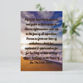 Een gebed voor de levering van gezaagd Wenskaart Kaart (Staand voorkant)