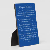 Een gebed voor de wereldvrede fotoplaat (Zijkant)