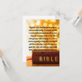 Een gebed voor een flatWenskaart voor gezinsbesche Kaart (Voorkant / Achterkant in situ)