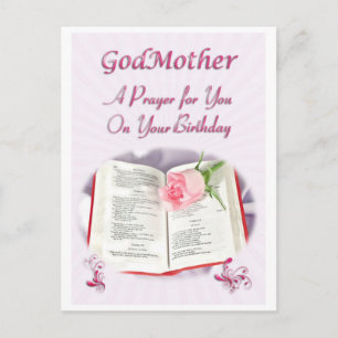 Een gebed voor een God Moeder op haar verjaardag Briefkaart