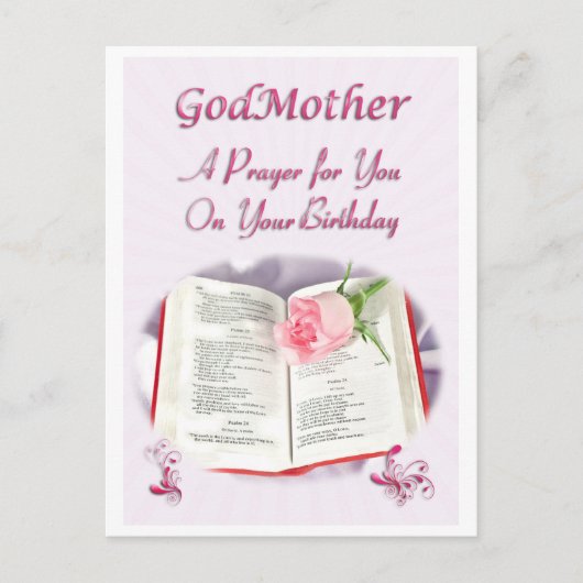 Een gebed voor een God Moeder op haar verjaardag Briefkaart (Voorkant)