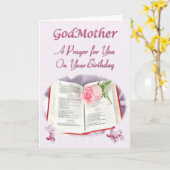 Een gebed voor een God Moeder op haar verjaardag Kaart (Gele Bloem)