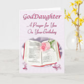 Een gebed voor een peetdochter op haar verjaardag kaart (Gele Bloem)