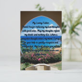 Een gebed voor een positief denkend Wenskaart Kaart (Staand voorkant)