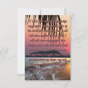 Een gebed voor het leven in een vol Wenskaart Kaart