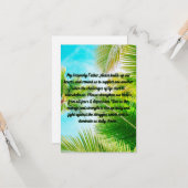 Een gebed voor het Wenskaart van de druppelflat Kaart (Voorkant / Achterkant in situ)