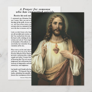 Een gebed voor iemand die zelfmoord heeft gepleegd kaart
