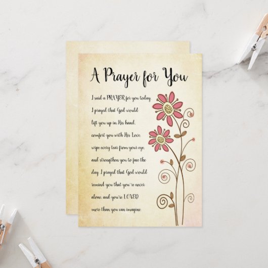 Een gebed voor je Kaart (Voorkant / Achterkant in situ)