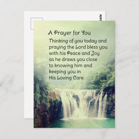 Een gebed voor je mooie Natuur waterval Briefkaart (Voorkant / Achterkant)