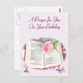 Een gebed voor je verjaardag briefkaart (Voorkant / Achterkant)