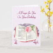 Een gebed voor je verjaardag kaart (Gele Bloem)