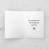 Een gebed voor jullie groeten feestdagen kaart (Binnen)