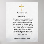 Een gebed voor kind Baptisme Religieus Christelijk Poster (Voorkant)