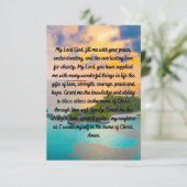 Een gebed voor liefdadigheid en liefdadigheid, vla kaart (Staand voorkant)