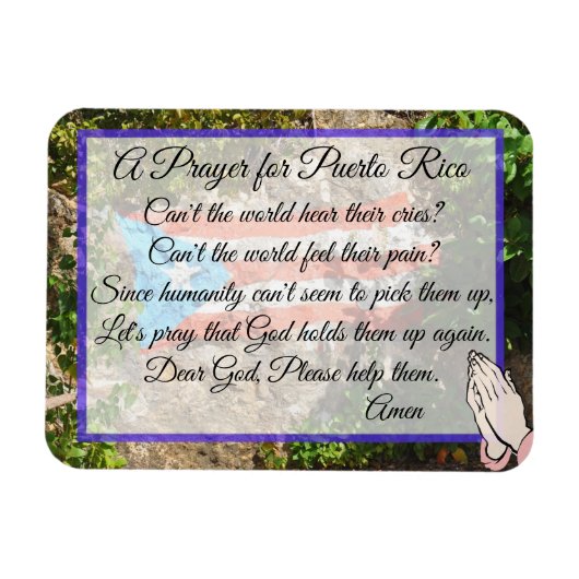 Een gebed voor Puerto Rico Magnet Magneet (Horizontaal)