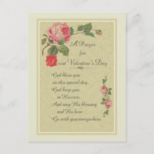 Een gebed voor St. Valentijnsdag Feestdagenkaart