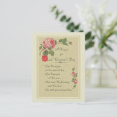 Een gebed voor St. Valentijnsdag Feestdagenkaart (Staand voorkant)