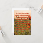 Een gebeden voor een beschermingsschildpad kaart (Voorkant / Achterkant in situ)