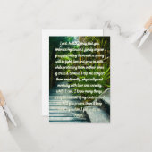 Een gebeden voor het flatje Wenskaart van een neef Kaart (Voorkant / Achterkant in situ)