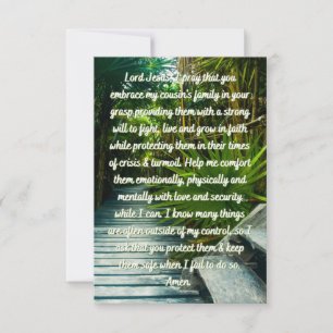 Een gebeden voor het flatje Wenskaart van een neef Kaart