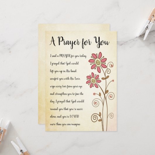 Een gebeden voor je kaart (Voorkant / Achterkant in situ)