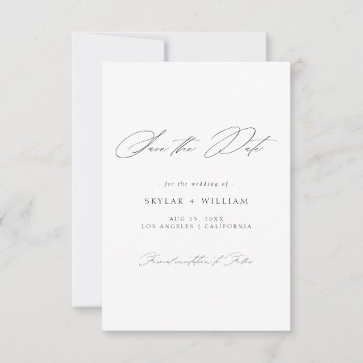 Een gebeurtenisscriptminimalist De Kaart Datum ops (Voorkant)