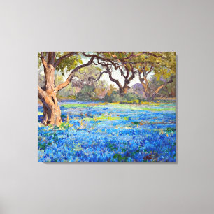 Een gebied van blauwvintonijn op Alamo Hoogte, Canvas Afdruk