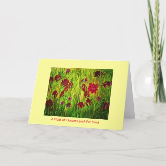 Een gebied van Bloemen enkel voor u - Notecard Kaart (Voorkant)
