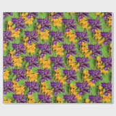 Een gebied van Paars en goud: Irises en Liles Cadeaupapier (Vlak)