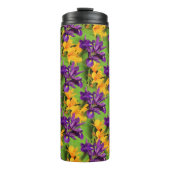 Een gebied van Paars en goud: Irises en Liles Thermosbeker (Voorkant)