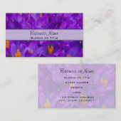 Een gebied van Paarse kruisingen Visitekaartje (Voorkant / Achterkant)