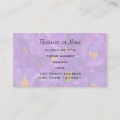 Een gebied van Paarse kruisingen Visitekaartje (Achterkant)