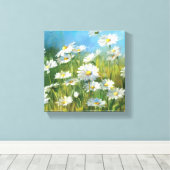 Een gebied van Witte Dagen Canvas Afdruk (Insitu (Houten vloer))